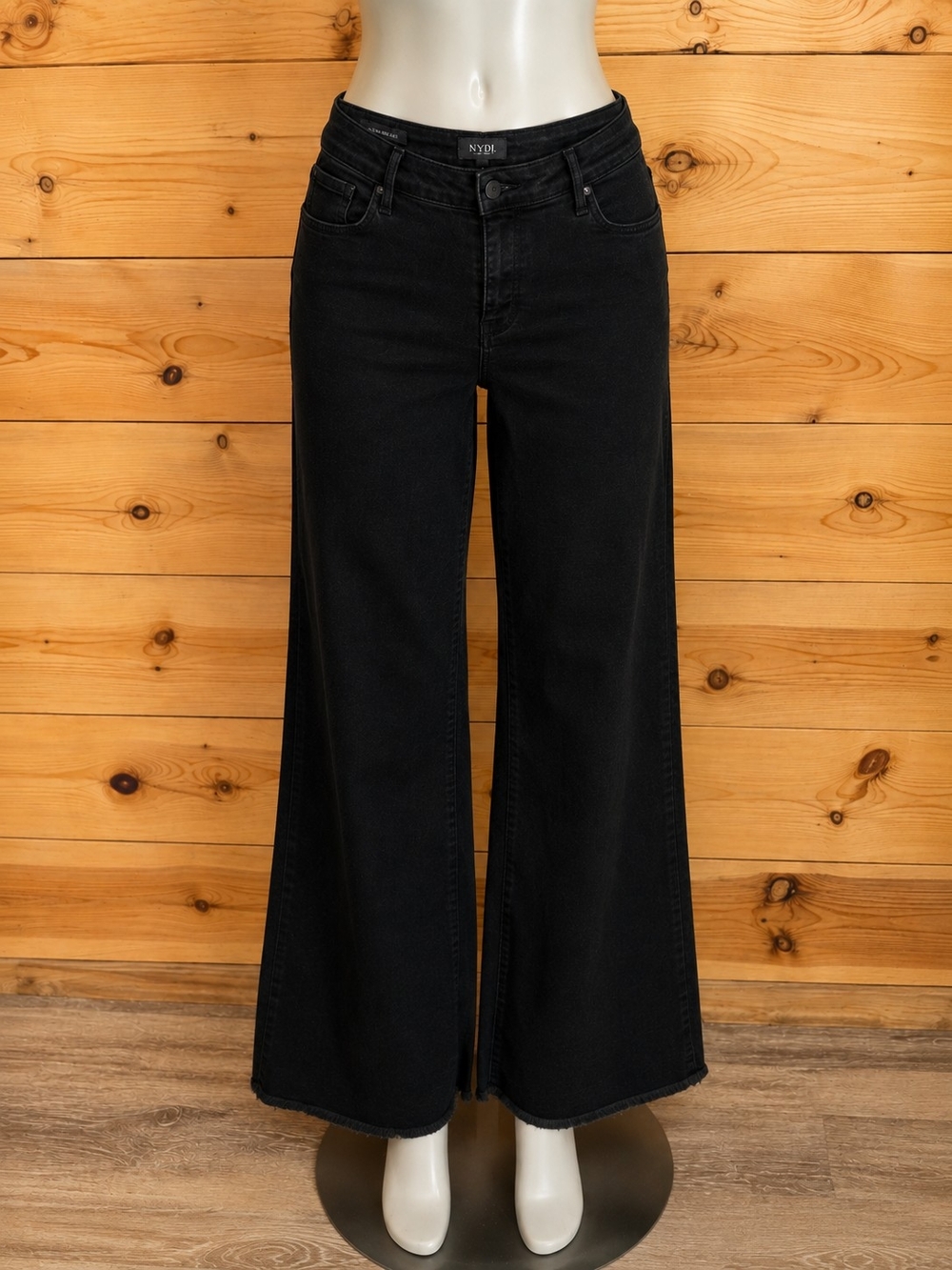 NYDJ Black High-Rise Wide Leg Jeans
